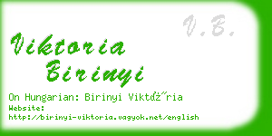 viktoria birinyi business card